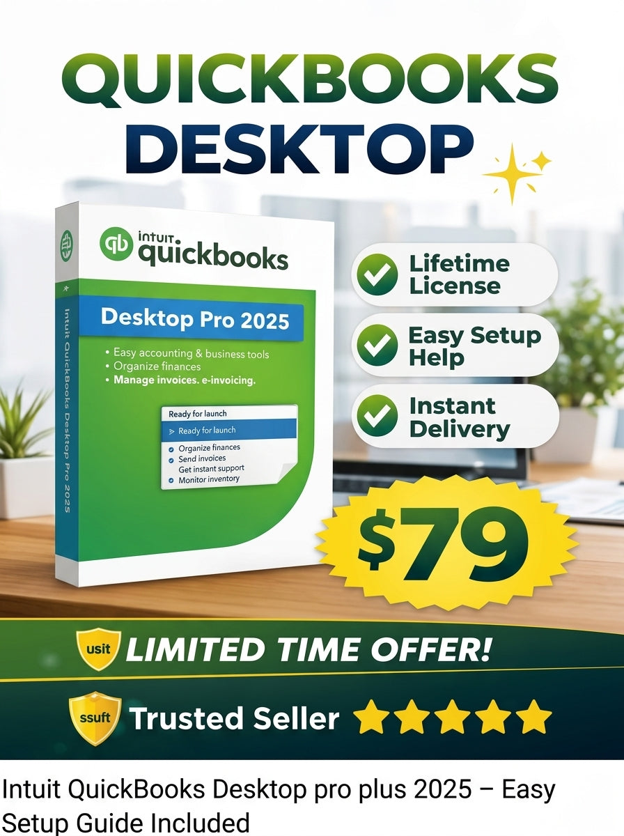 Intuit QuickBooks Desktop pro plus 2024 – Easy Setup Guide Included