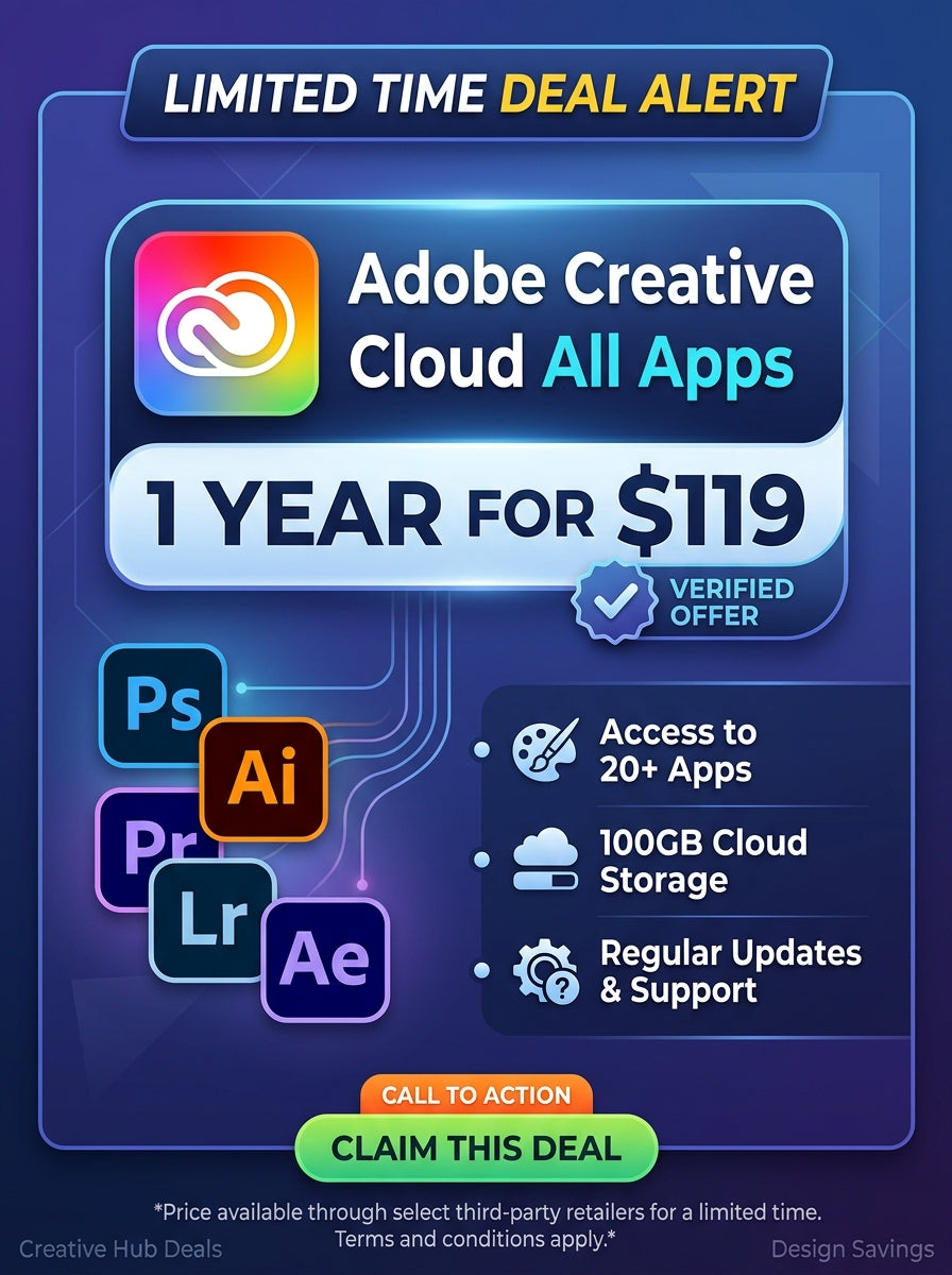 Adobe Creative Cloud All Apps – Full Setup & Installation Service 1 year (1 Device)